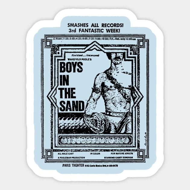 Boys In The Sand 1972 Sticker by vokoban